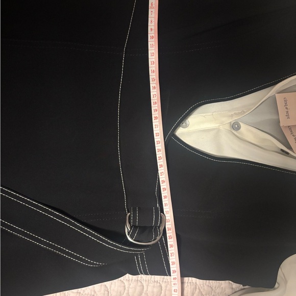 NWT Cinq à Sept Black and Cream Long Sleeve Dress - Picture 6 of 8